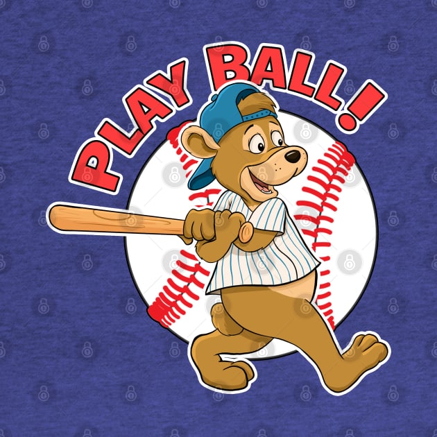 Play Ball!  Cubs Baseball Mascot by GAMAS Threads